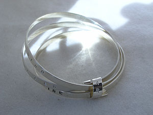 Silver 4 Elements Bangle