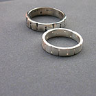 Pair Rings -Dots and groovs- 
